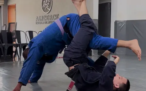 Leglock da Guarda X na perna oposta